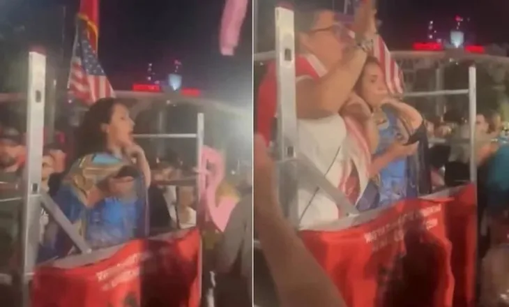 ‘Po më vret, po më vret…’/ Sherr në protestë, “lufta” për mikrofonin rrëzon podiumin
