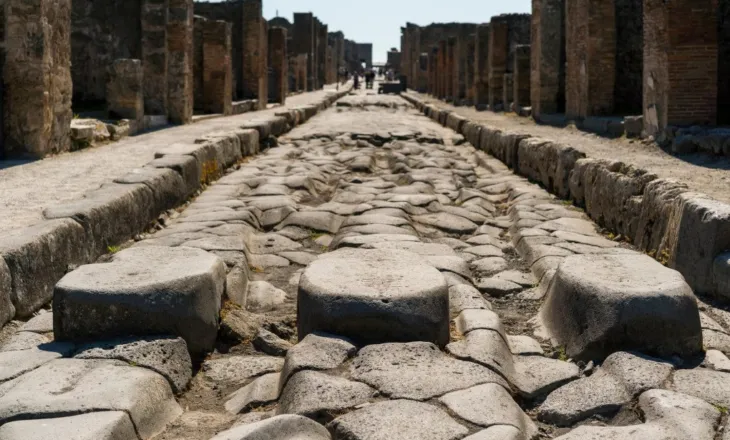 Pompei, qyteti ku këmbësorët kishin vijat e tyre të bardha