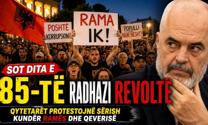 Protesta e 85-të kundër Ramës, qytetarët marshojnë drejt Kryeministrisë: Shqipëria kërkon revolucion