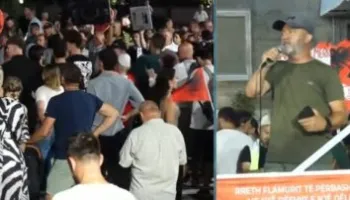 “Protestë deri në zhdukjen e tiranit Rama”/ Protestuesi i bën jehonë deklaratës së Marco Rubio: Shuplakë ndaj krimit