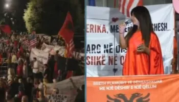 Protestuesja ironizon Ramën: Në shesh kam parë flamingo e shqiponja, sorrat janë në karriget e pushtetit