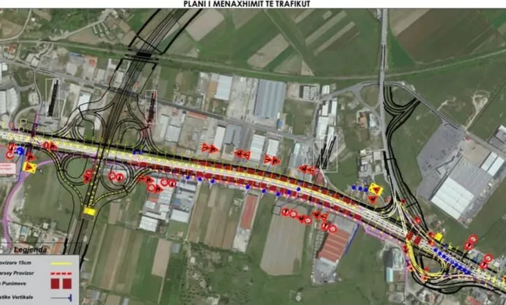 Punimet në autostradën Tiranë-Durrës,  ARRSH njofton qytetarët: Bllokohet qarkullimi për 3 netë, ja si do të devijohet