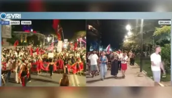 ‘Rama në burg’, mbyllet protesta e 85-të kundër qeverisë: Shqiptarët e bashkuar, pushteti i tmerruar!