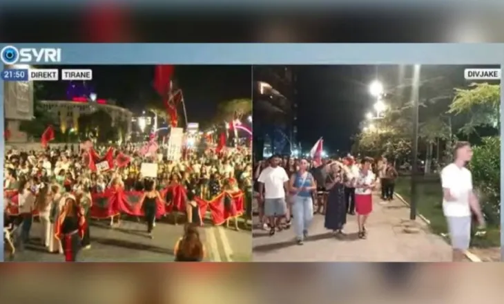 ‘Rama në burg’, mbyllet protesta e 85-të kundër qeverisë: Shqiptarët e bashkuar, pushteti i tmerruar!