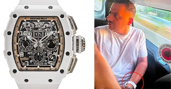 “Richard Mille” në dorën e Agasit gjatë arrestimit, ora luksoze që kushton sa një shtëpi