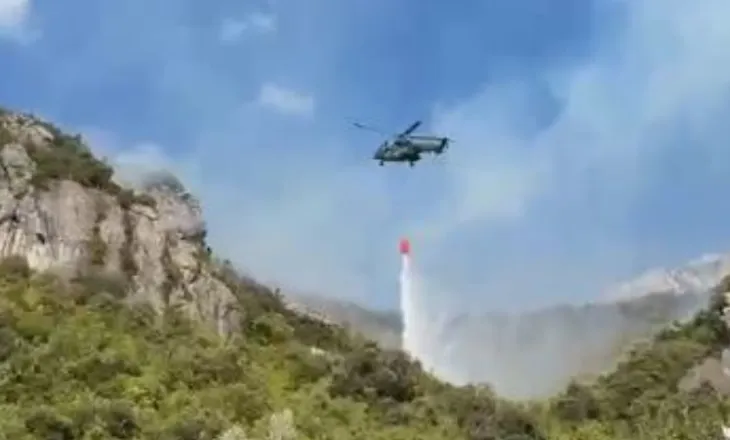 Rikthehet alarmi nga zjarret në Krujë, flakët u afrohen shtëpive! Nis evakuimi i banorëve në lagjen “Abaze”, ndërhyrje me helikopter