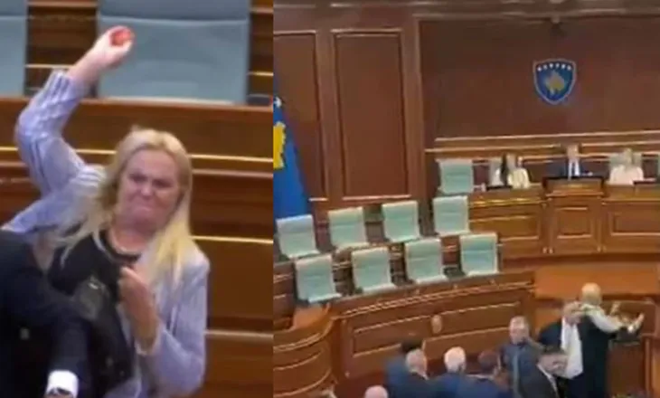 Seanca në Kuvendin e Kosovës, plas sherri mes deputetëve, Kurti goditet me vezë (VIDEO)