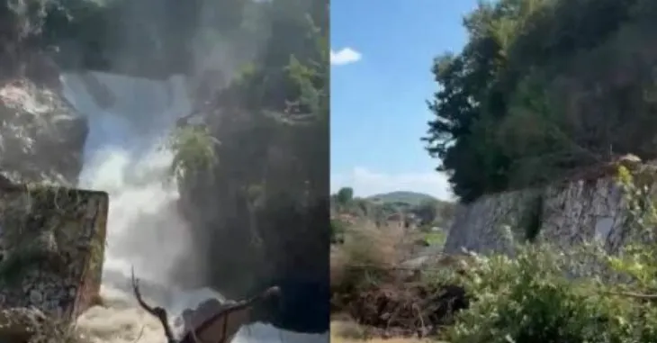 Shembet kanali vaditës në Elbasan, bllokohet prej orësh aksi drejt Cërrikut, uji e dherat vërshojnë në rrugë! (FOTO)
