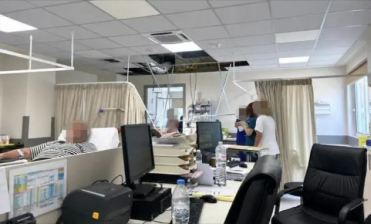 Shembet tavani në repartin e urgjencës së Spitalit të Korinthit, vetëm një muaj pas inaugurimit