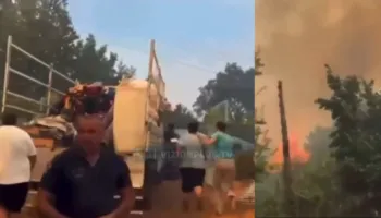 “Shpejt, shpejt jashtë!” Flakët përpijnë banesën, momenti kur familja nxirret me urgjencë (VIDEO)