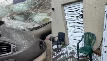 “Si fundi i botës”/ Pamje të frikshme nga Zvicra/ Breshëri gjigant godet papritur