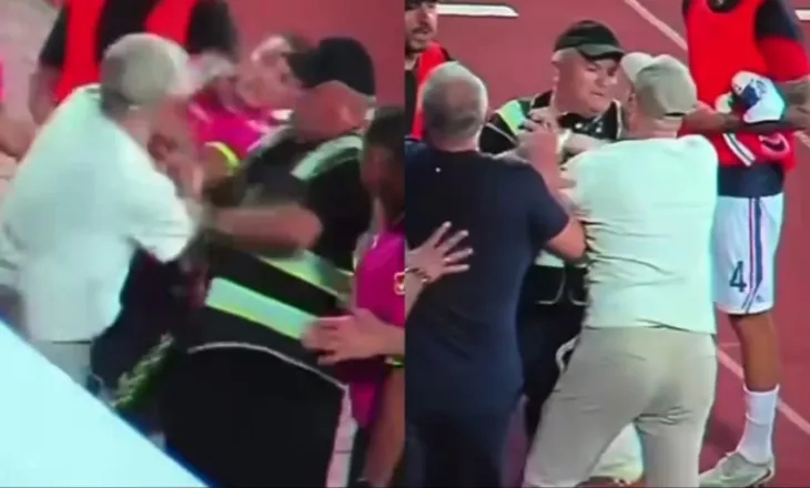Skandali pas ndeshjes së Superiores, momenti kur presidenti i Vllaznisë godet me grushte gjyqtarin!