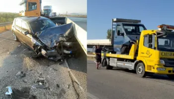 Tre automjete përplasen në autostradën Levan-Tepelenë, një person mbetet i lënduar