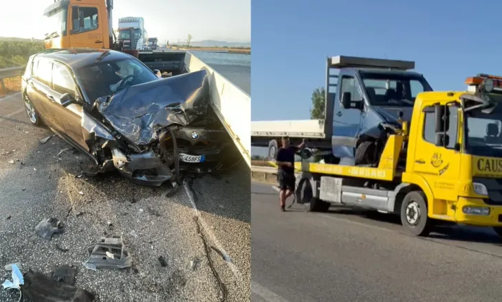 Tre automjete përplasen në autostradën Levan-Tepelenë, një person mbetet i lënduar