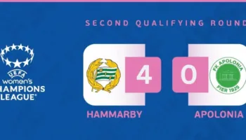 UEFA Women’s Champions League: Apolonia pëson humbjen të thellë ndaj Hammarby. Fieraket kanë edhe një shans të fundit