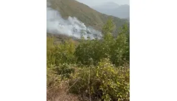 Vatër zjarri në fshatin Cudhi në Malësinë e Krujës, flakët po përhapen me shpejtësi