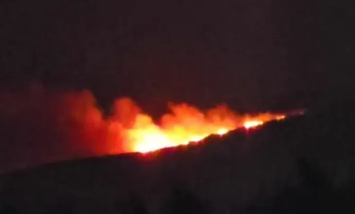 Vatër zjarri në malin e Shashicës në Vlorë, era favorizon flakët, terreni i vështirë për ndërhyrje!