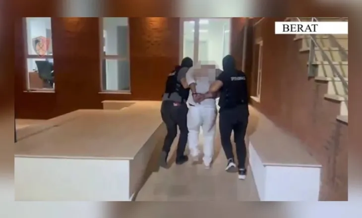 VIDEO/ I veshur i gjithi me të bardha, Policia e Beratit nxjer pamjet e arrestimit të Bledar Çunit