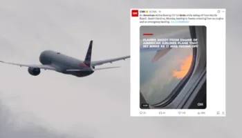 VIDEO/ Panik në fluturim mbi SHBA, motori i avionit “Boeing” merr flakë pas përplasjes me një zog dhe bën ulje emergjente