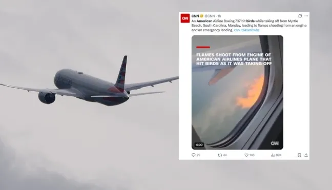 VIDEO/ Panik në fluturim mbi SHBA, motori i avionit “Boeing” merr flakë pas përplasjes me një zog dhe bën ulje emergjente