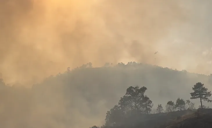 VIDEO/ Zjarret në Shkopet, përkeqësohet situata. Flakët rrethojnë një fermë blegtorale