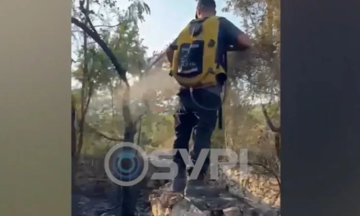 VIDEO/ Zjarri përfshin Orenjën prej 10 orësh, flakët i’u afruan banesave dhe shkollës