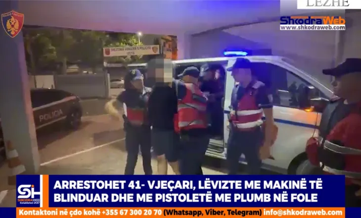 VIDEO+EMRI – Arrestohet 41- vjeçari me makinë të blinduar dhe me armë, nuk iu bind policisë për të…