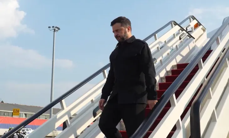 Vizita e tij e parë në Serbi, Zelensky mbërrin në Beograd