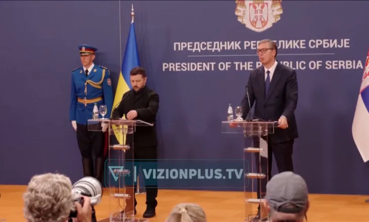 Zelensky viziton Beogradin, Vuçiç: Mbështesim rrugën europiane të Ukrainës
