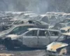 Zjarr i madh në Selenicë, shkrumbohen disa automjete