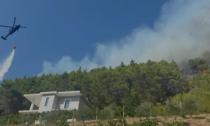 Zjarr në Milot, bimësia dhe terreni i vështirë favorizojnë flakët! Rrezikohen banesat