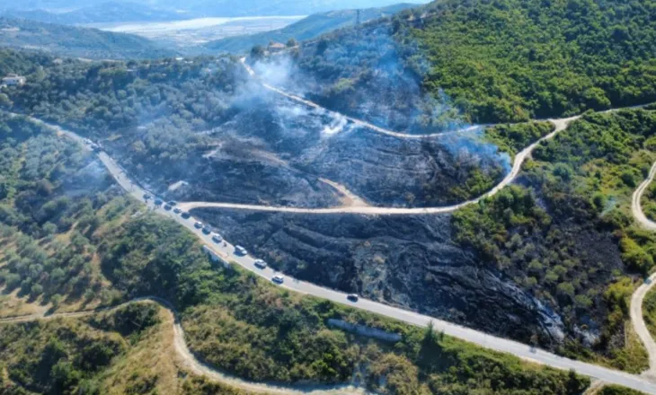 Zjarre në Mallakastër dhe Finiq, digjen dhjetëra hektarë ullinj. Në operacion edhe helikopterët