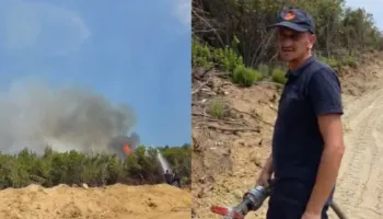 Zjarri del jashtë kontrollit në Priskën e Madhe, zjarrfikësi: Situata është e komplikuar