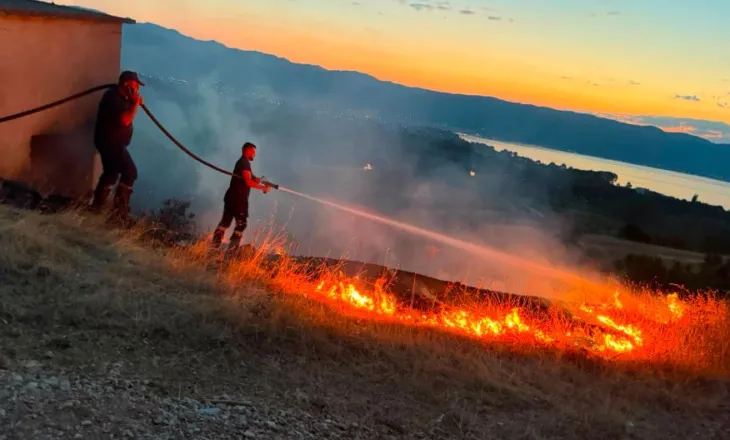 Zjarri ‘mbërthen’ kodrat e Tushemishtit/ Situata del jashtë kontrollit