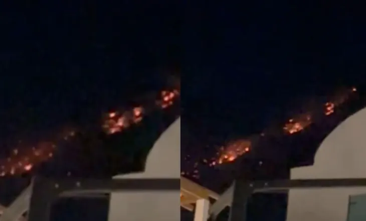 Zjarri në Malin e Çikës, flakët afrohen drejt fshatit turistik të Dhërmiut