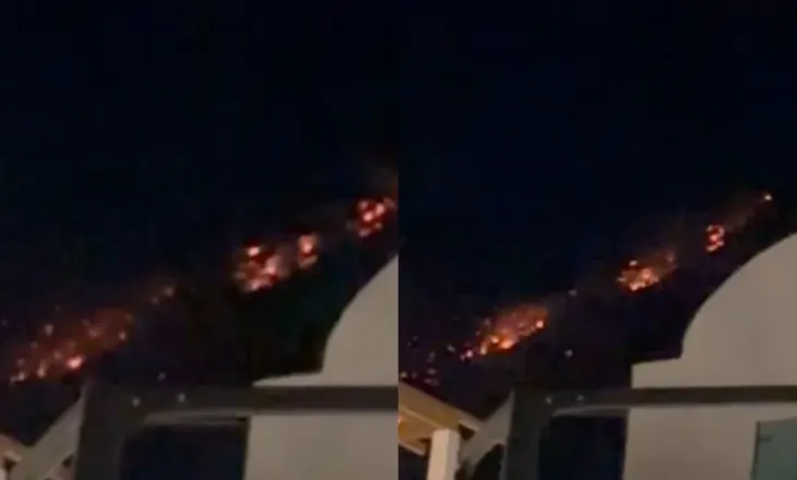 Zjarri në Malin e Çikës, flakët afrohen kërcënueshëm drejt fshatit turistik të Dhërmiut