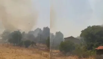 Zjarri përfshin zonën e Vranishtit në Himarë, era përhap flakët me shpejtësi, terreni i vështirë për ndërhyrje!