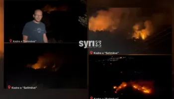 ‘Zjarri po zbret drejt banesave’/ Aulon Kalaja nga terreni: Situatë kritike në Halil, flakët po përhapen me shpejtësi