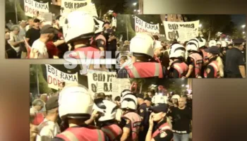 94 ditë protestë/ Protestuesit prapa godinës së kryeministrisë, i bllokojnë hyrje-daljen Ramës: Jepe dorëheqjen, o legen!