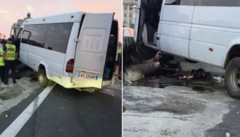 Aksident pranë mbikalimit të Kasharit/ Furgoni përplaset me barrierat, 4 në spital