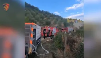 Arrestohen dy persona në Tiranë për zjarrvënie, njëri theu masën e sigurisë