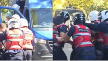 “Arrestoni Ramën”/ Kaos para Kuvendit, protestuesit përplasen me policinë, shoqërohen disa persona