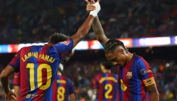Barcelona e pandalshme, luan ‘tenis’ me Racing dhe mban kryesimin e renditjes! Spektakël i dyshes Lamine-Raphina