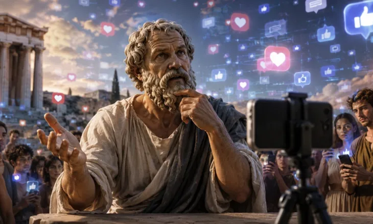 Çfarë do të ndodhte nëse Sokrati do të kishte llogari TikTok-u?