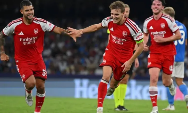 Champions League/ Arsenal e nis aty ku e la, fiton ndaj Napolit në stadiumin “Maradona” me golin e Odegaard në fund (VIDEO)