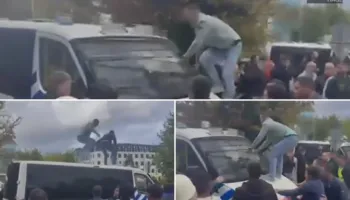 Dënimi i ish-krerëve të UÇK, shqiptarët revoltë në Hagë, sulmojnë makinat e policisë! Protestë edhe para EULEX