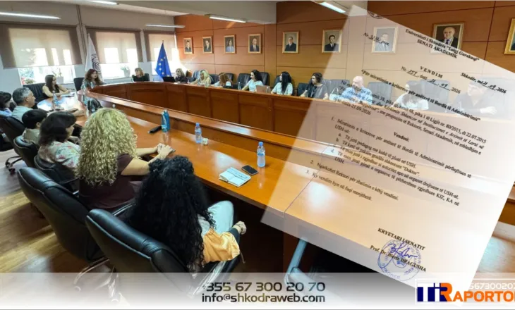 DOKUMENTI – Senati Akademik i UNISHK heq kriterin e pastërtisë së figurës për anëtarët e Bordit të Administrimit