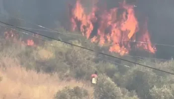 Durrës/ Zjarri përfshin sipërfaqe të mëdha në Bago, flakët afrohen pranë banesave, kërkohet ndërhyrje nga ajri (VIDEO)