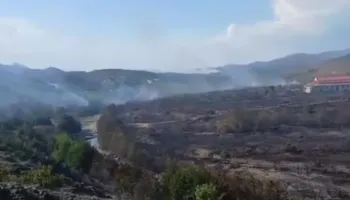 Emergjencë në Kalivaç të Lezhës, zjarri përfshin banesa dhe dëgjohen shpërthime