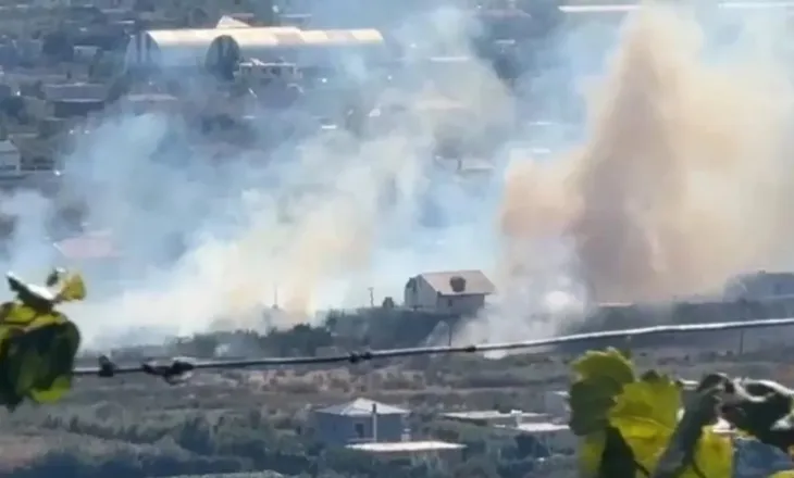 Flakët shkrumbojnë sipërfaqe me bimësi në Lezhë, rrezikohen edhe banesat nga përhapja e zjarrit!